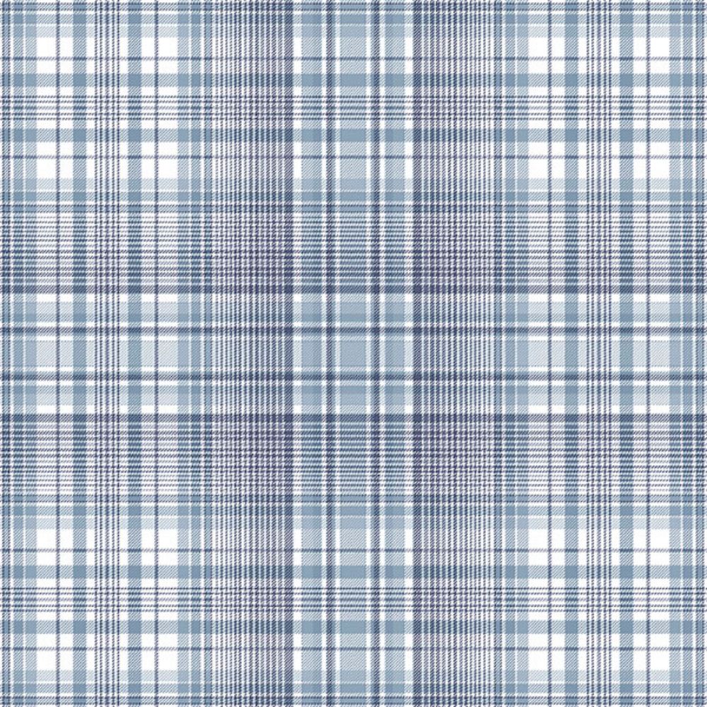 Patton Wallcoverings AF37718 Flourish (Abby Rose 4) Check Plaid Wallpaper in shades of Blue